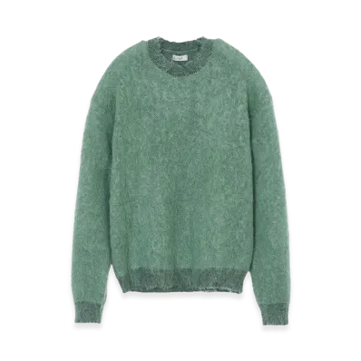 YOKE Exclusive Brushed Mohair Sweater "Green"