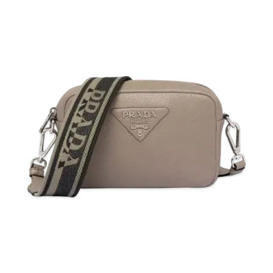 PRADA Small Leather Bag "Clay Grey"