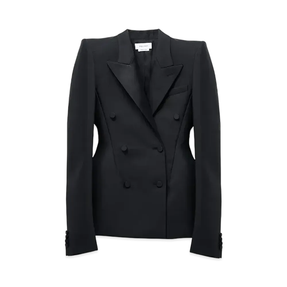 Alexander McQUEEN Stacked Shoulder Double-Breasted Jacket "Black"