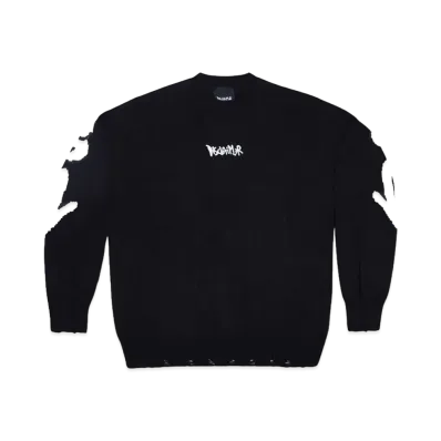 DISCLAIMER MAGLIA UOMO GIROCOLLO IN TRICOT "NERO/ST.BIANCA"
