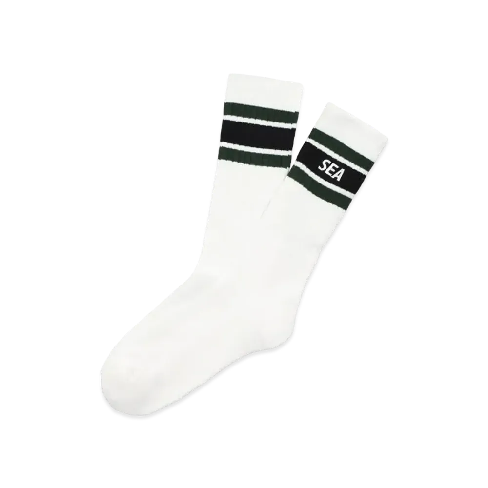 WIND AND SEA One Point Socks "Green Line"