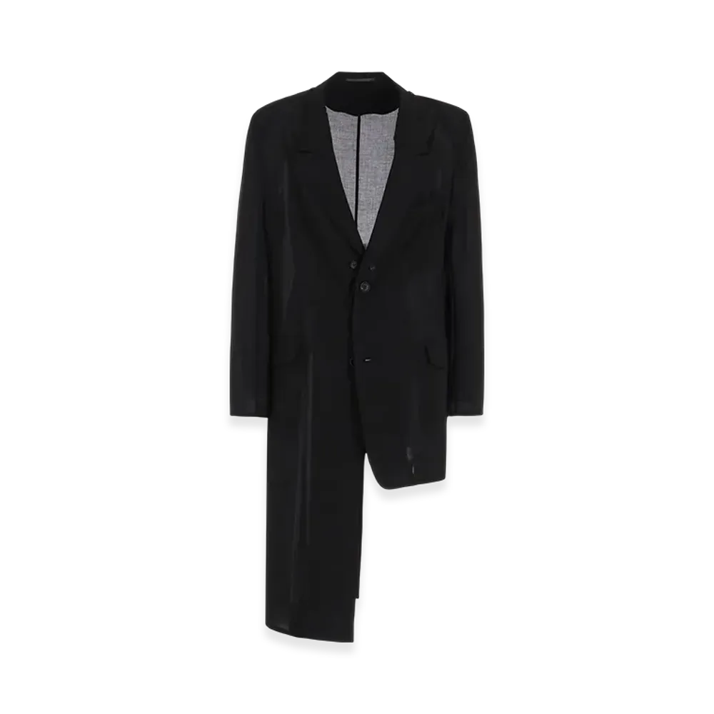Yohji Yamamoto POUR HOMME 80 Modal Loan Detachable Collar Jacket "Black"