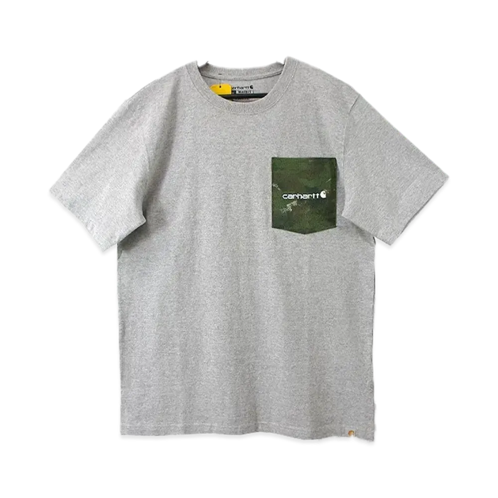Carhartt Relaxed Fit Camo Pocket Short Sleeve T-Shirt "Heather Grey"