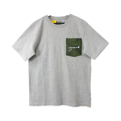 Carhartt Relaxed Fit Camo Pocket Short Sleeve T-Shirt "Heather Grey"