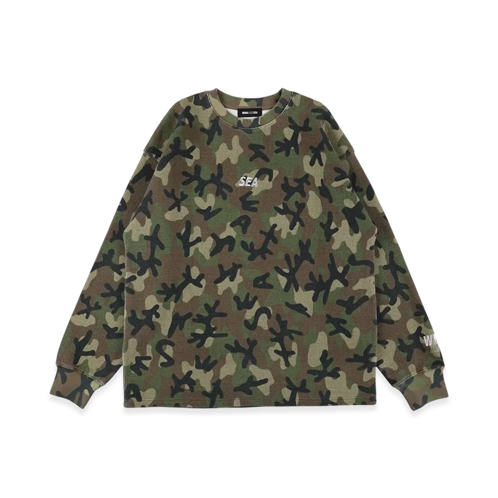 WIND AND SEA Heavy Waffle L/S Tee "Camo"