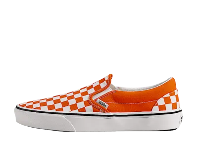 Vans Game Day Classic Slip-On Checkerboard "Orange/True White"
