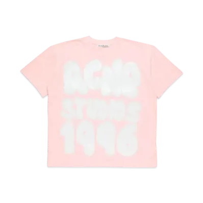 Acne Studios T-Shirt Logo Relaxed Unisex Fit "Innocent Pink"