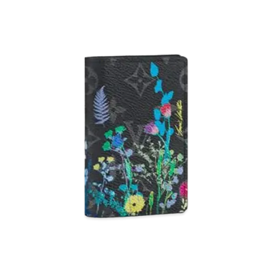 Louis Vuitton Pocket Organizer Monogram Eclipse Floral Print