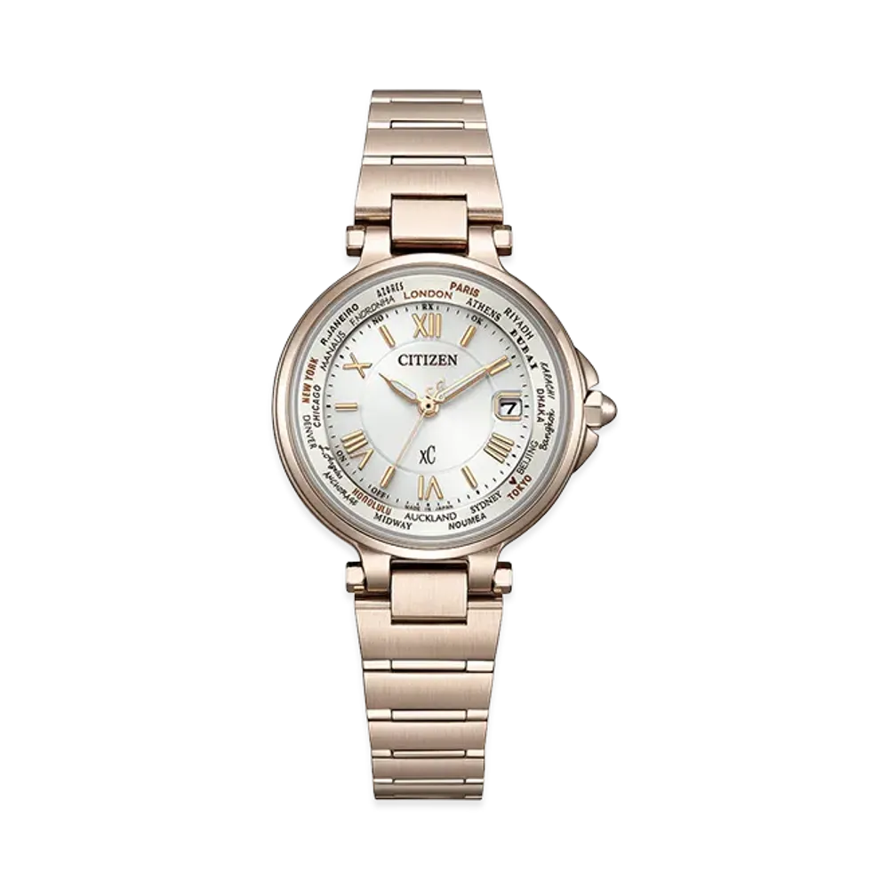 CITIZEN Women's XC Basic Collection Watch Radio-Controlled Light-Powered Eco-Drive "Pink"