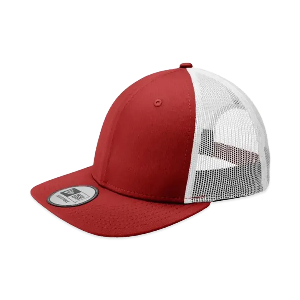 NEW ERA NE207 Snapback Low Profile Trucker Cap "Scarlet White"
