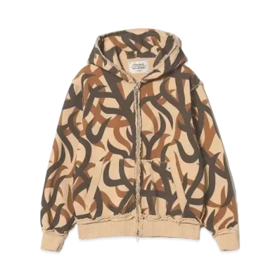 BEAMS FUTURE ARCHIVE / Camo Inside Out Zip Up Hoodie "Camo"