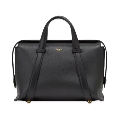 FENDI Boston 365 Leather Bag "Black"
