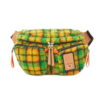 LOEWE Large Bumbag In Recycled Textile "Green / Multicolor"