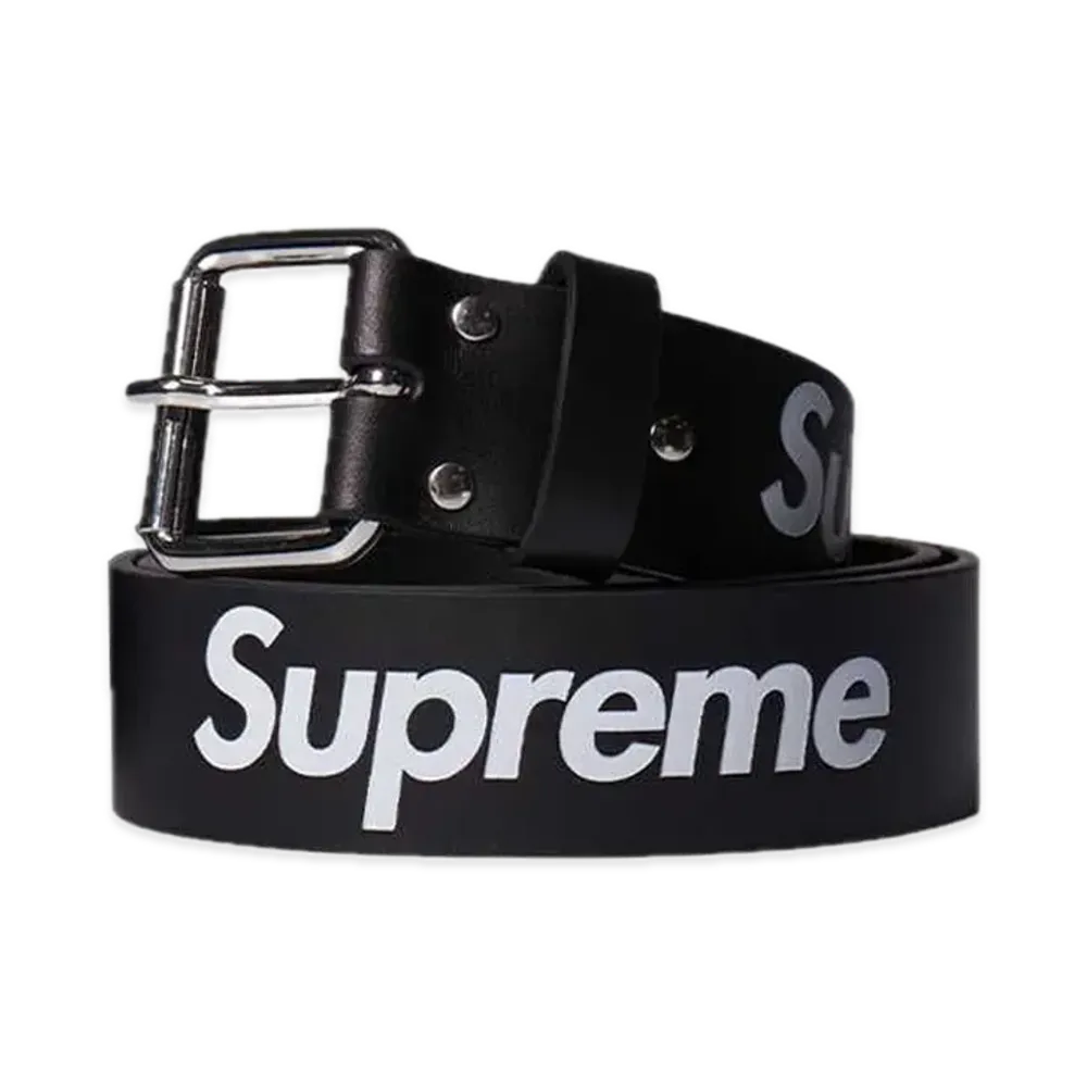 Supreme Repeat Leather Belt "Black" (22SS)