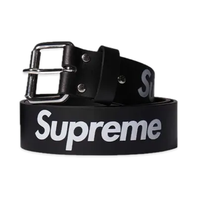 Supreme Repeat Leather Belt "Black" (22SS)