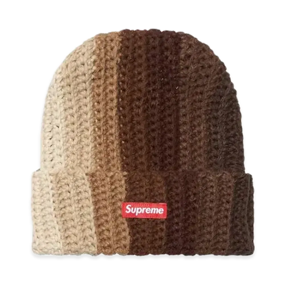 Supreme Gradient Crochet Beanie "Brown"