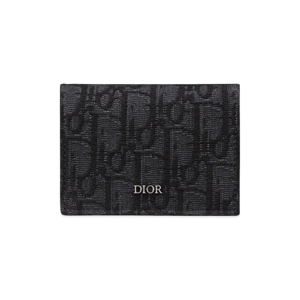 Dior DiorEssentials Business Card Case Dior Oblique Jacquard "Black"