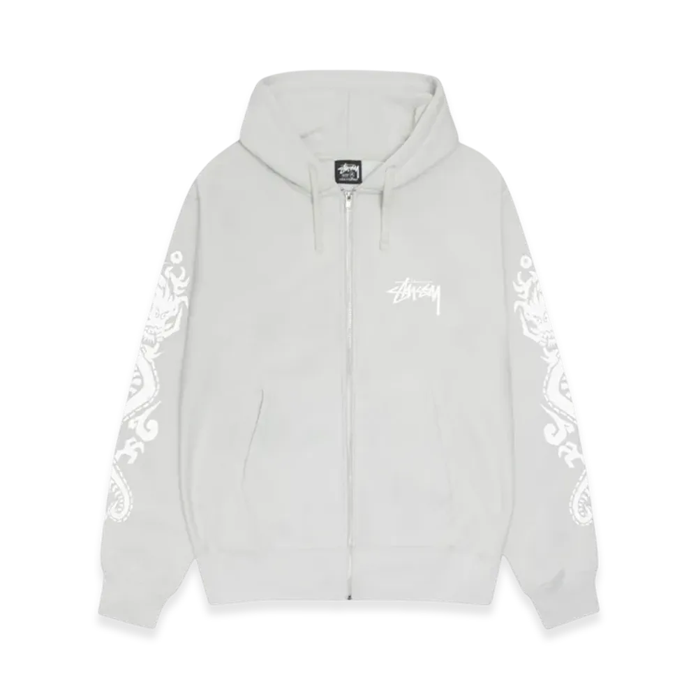 Stussy Dragons Zip Hoodie "Fog"