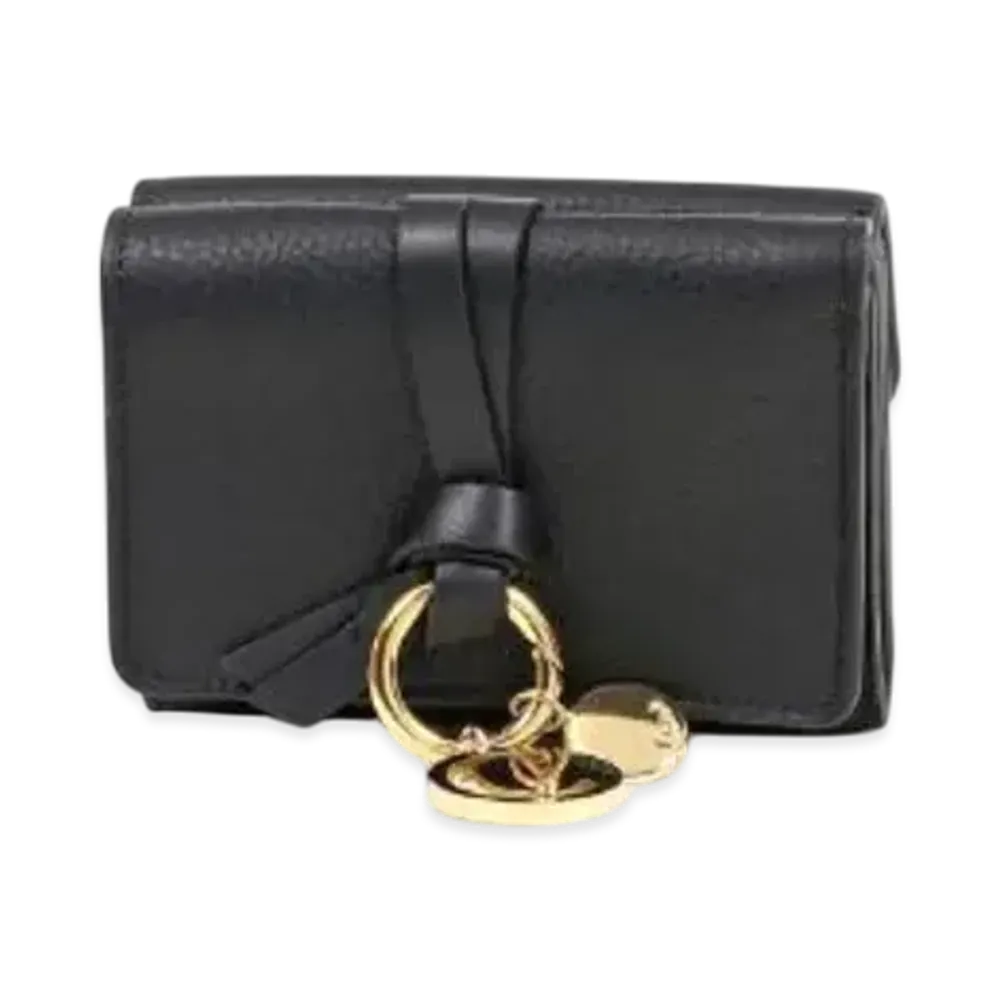 Chloe Alphabet Wallet In Leather "Black"