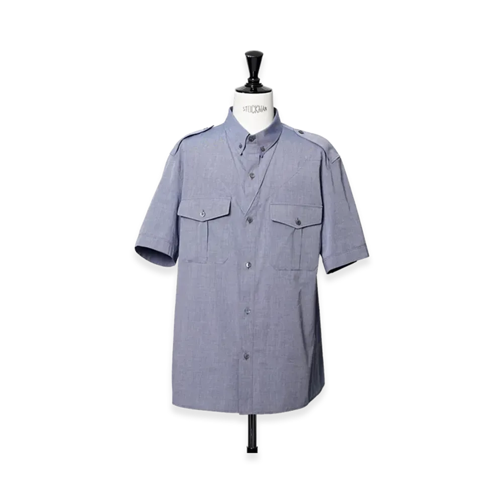 Maison Margiela Foldable Short Sleeve Shirt "Blue"