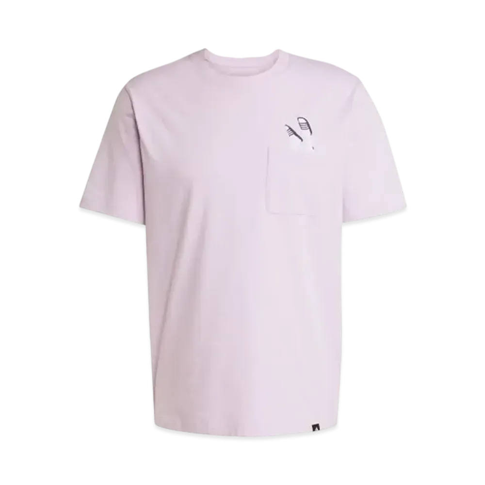 adidas Lounge Sandal Graphic Short Sleeve Pocket T-Shirt "Ice Lavender"