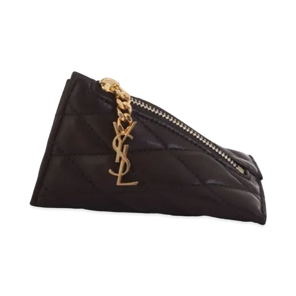 SAINT LAURENT Berlingo Charm In Quilted Lambskin "Black"