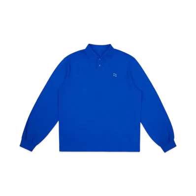 ADERERROR Tag LS Polo T-Shirt 04 "Blue"