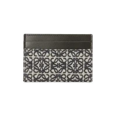 LOEWE Plain Cardholder In Jacquard And Calfskin "Navy / Black"