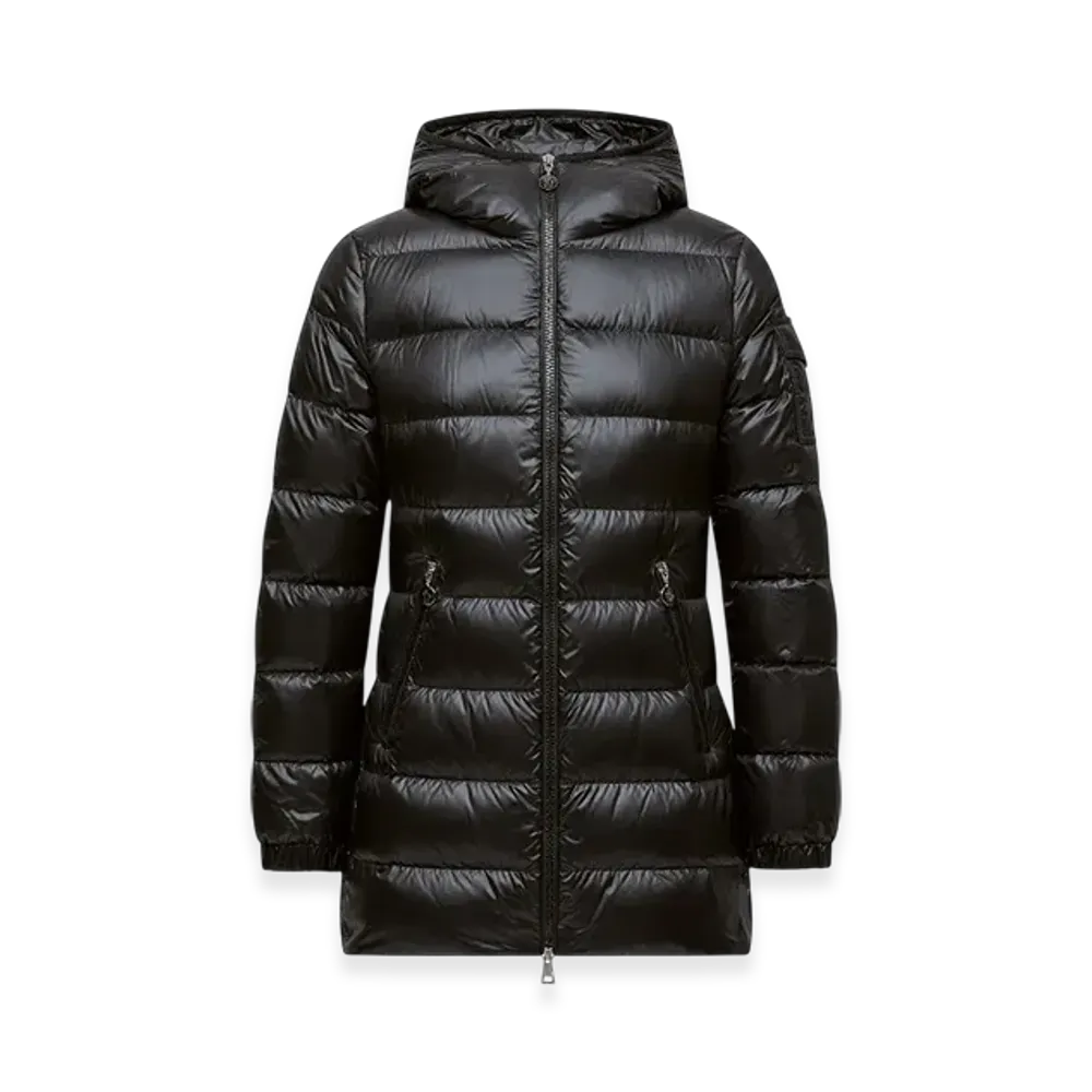 MONCLER Glements Hooded Mid-Length Down Jacket "Black"