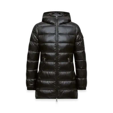 MONCLER Glements Hooded Mid-Length Down Jacket "Black"