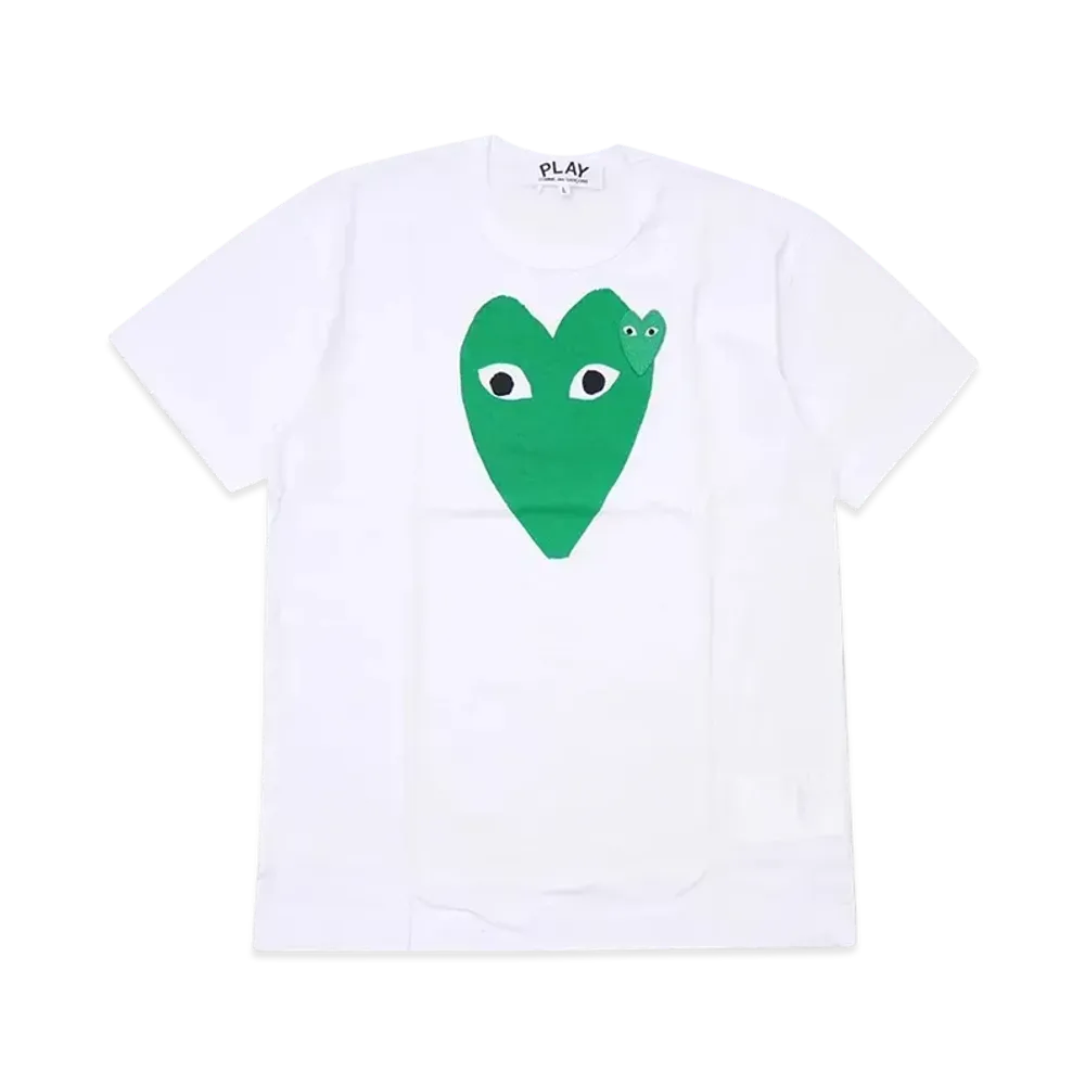 PLAY COMME des GARCONS Unisex Printed Heart T-Shirt "White"