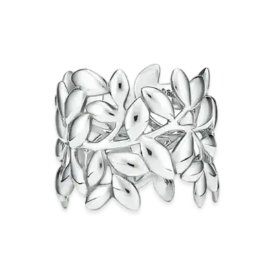 Tiffany & Co. Olive Leaf Band Ring "Silver"
