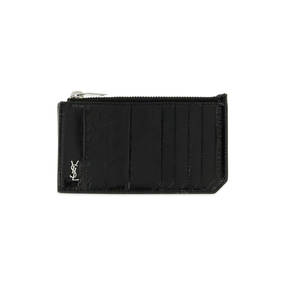 Saint Laurent 'Tiny Cassandre' Card Holder "Black"