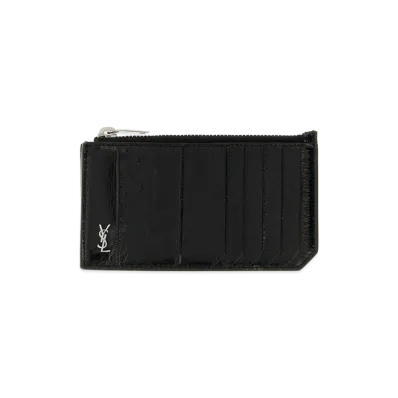 Saint Laurent 'Tiny Cassandre' Card Holder "Black"
