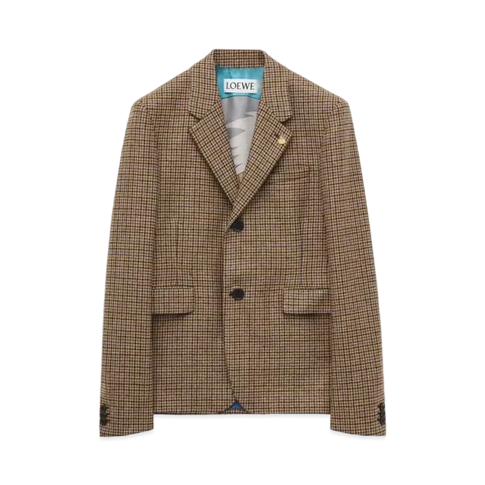 LOEWE x Howl's Moving Castle Calcifer Jacket In Wool "Beige/Blue/Black"
