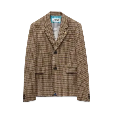 LOEWE x Howl's Moving Castle Calcifer Jacket In Wool "Beige/Blue/Black"