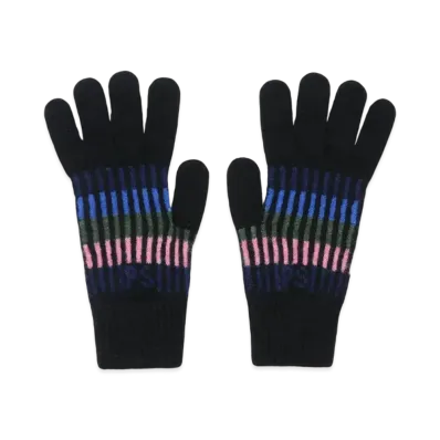 Paul Smith Logo-Jacquard Knit Gloves "Black"