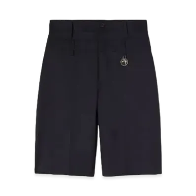 AMBUSH Rawedge Double Belted Shorts "Navy"