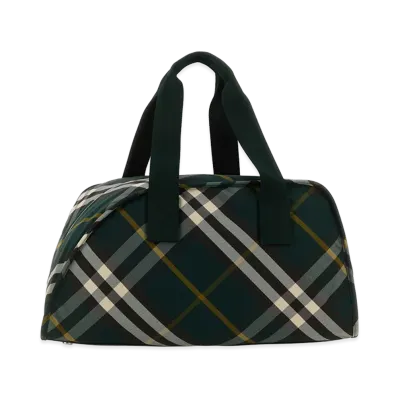 Burberry Printed Nylon Shield Travel Bag "Green"