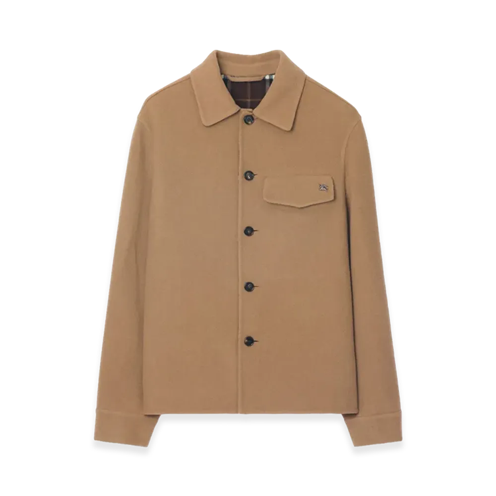 Burberry Wool Overshirt "Camel/Treacle Brown"