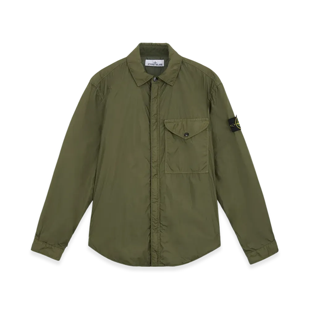 Stone Island Q0123 Crinkle Reps Recycled Nylon with Primaloft TC Wind Resistant Light Jacket - 24FW "Musk Green"