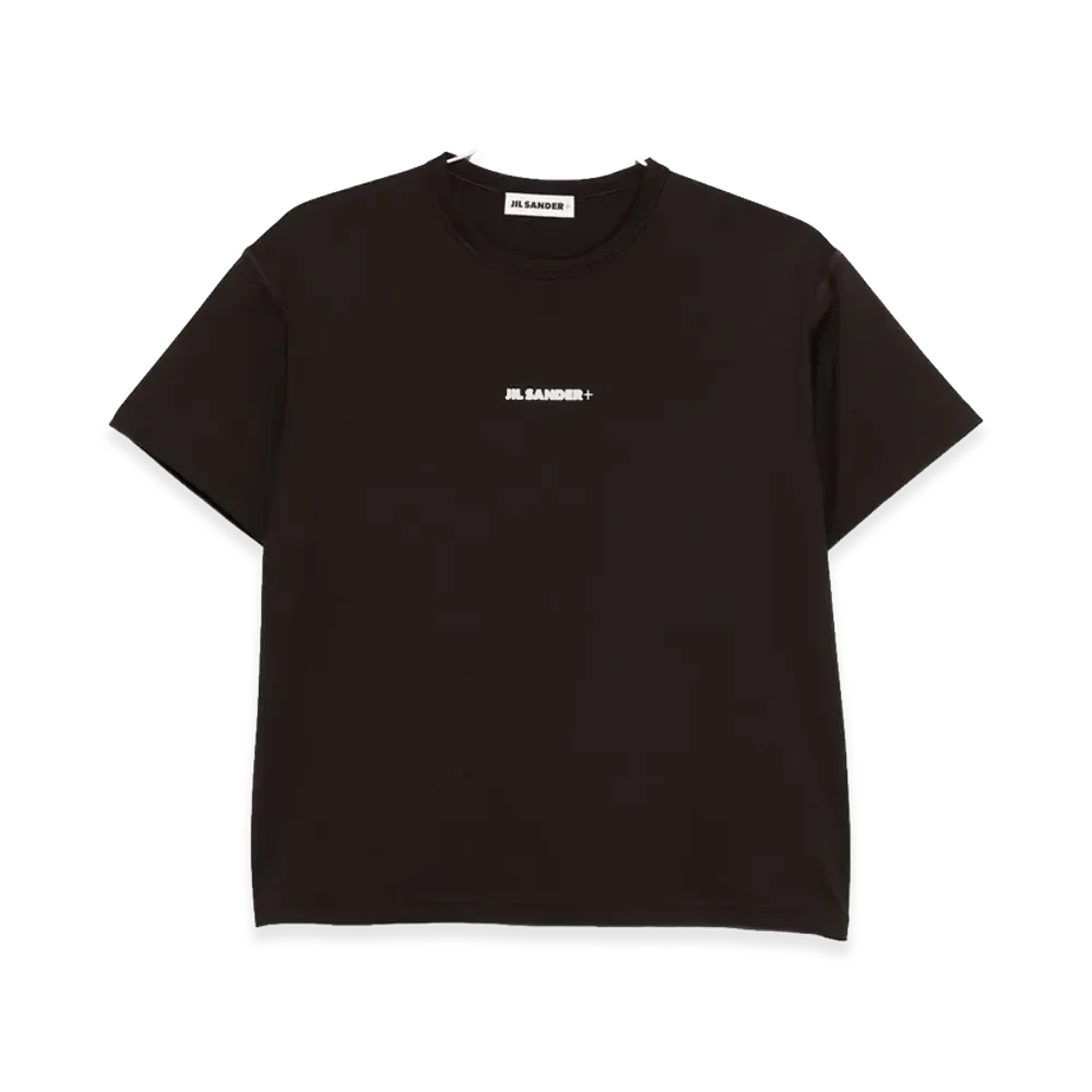 Jil Sander Women's Stretch Polyester Tee "Dark Brown"