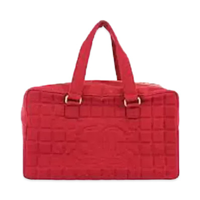 CHANEL Chocolate Bar Hand Bag "Red"