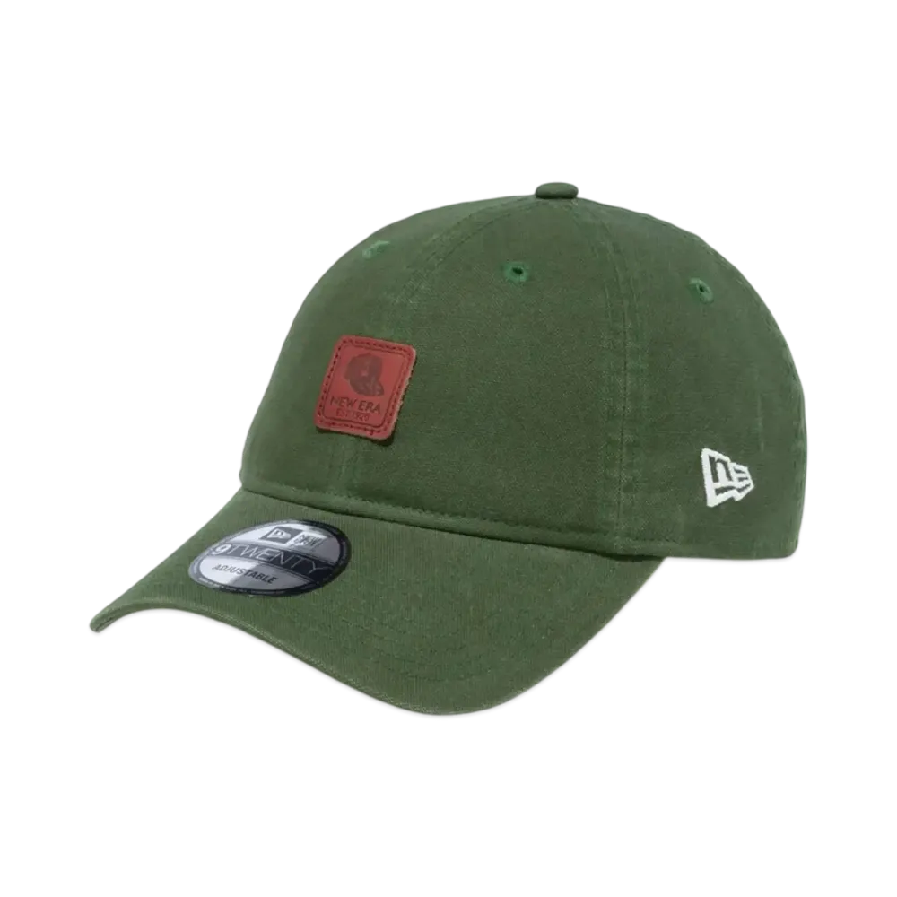 NEW ERA 9Twenty Leather Patch Duck Canvas "Cilantro Green"