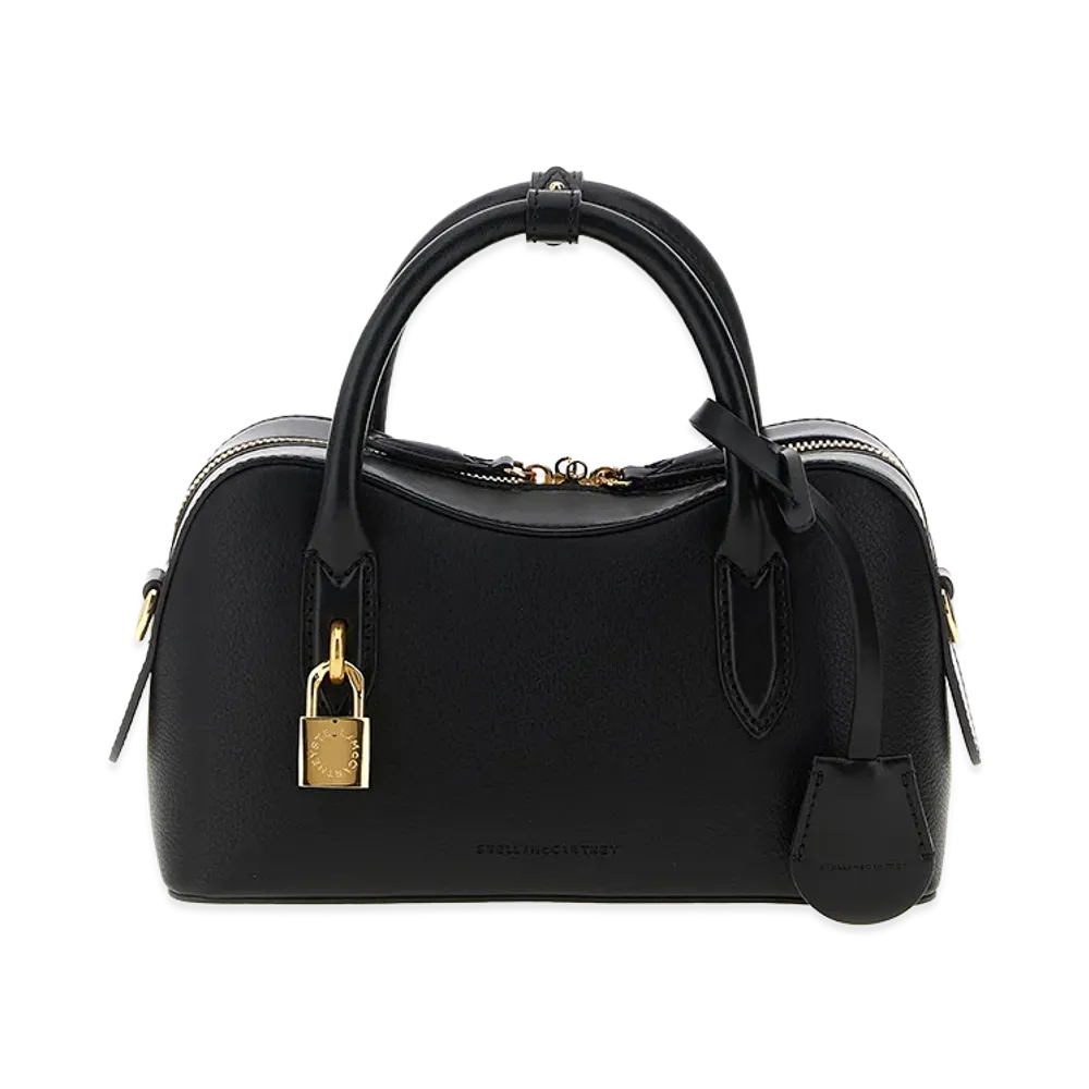 STELLA McCARTNEY Women's Stella Ryder Small Bag Embossed Grainy Eco Alter Mat - Murraya + Vegea "Black"
