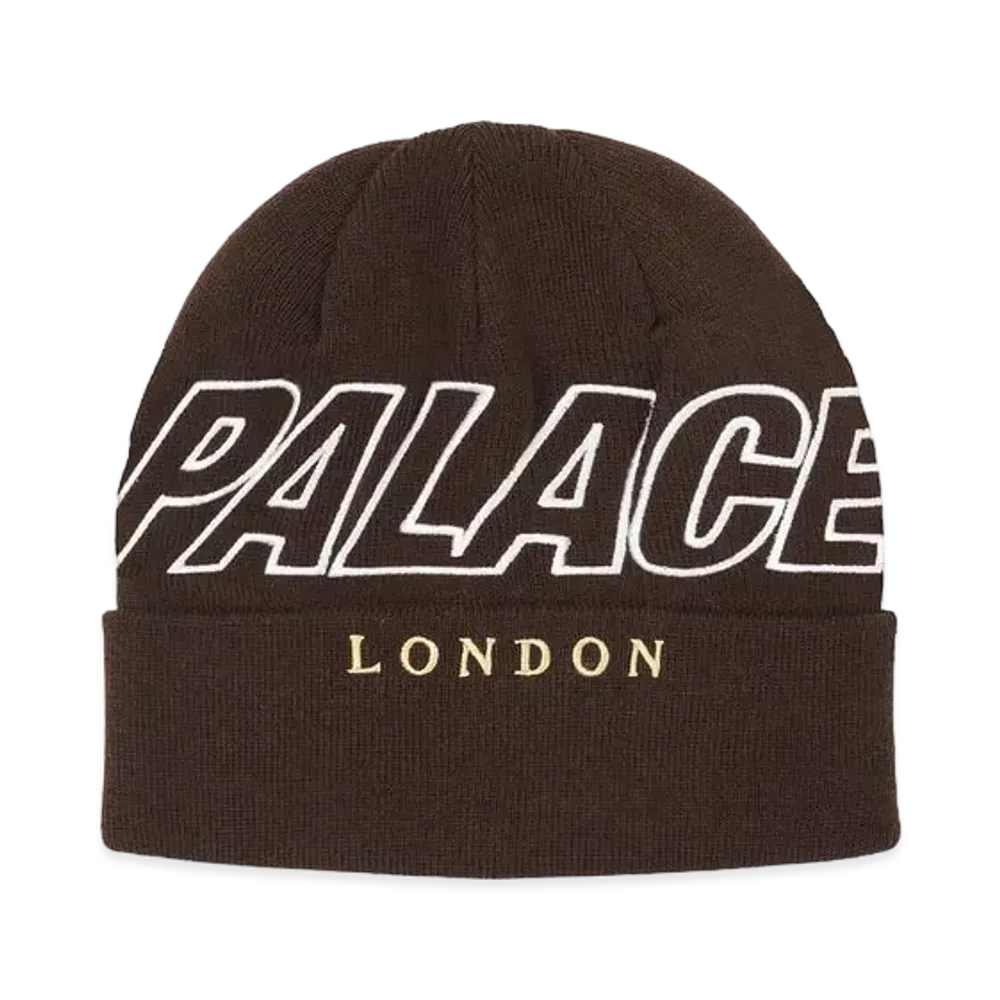 PALACE P-LONDON BEANIE "Brown"
