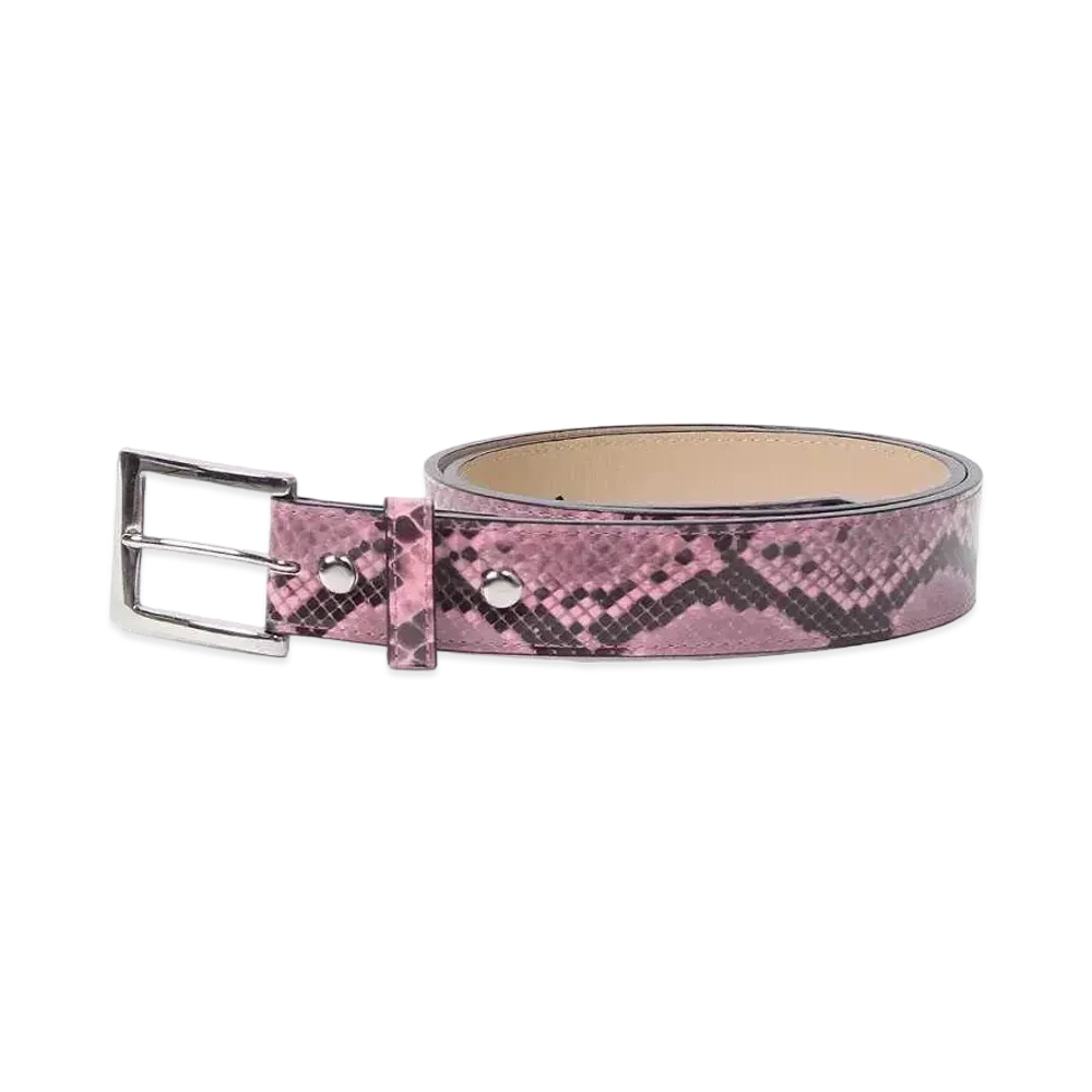 WACKO MARIA Python Leather Belt "Pink"