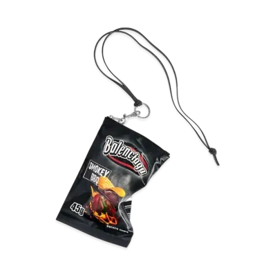 BALENCIAGA Chips Phone Holder Pouch "Black"