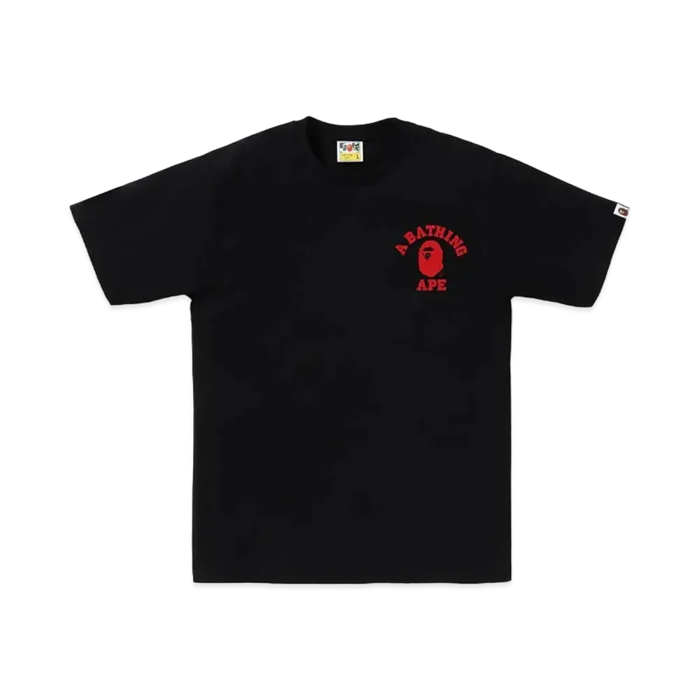A BATHING APE Color Camo College ATS Tee "Black"