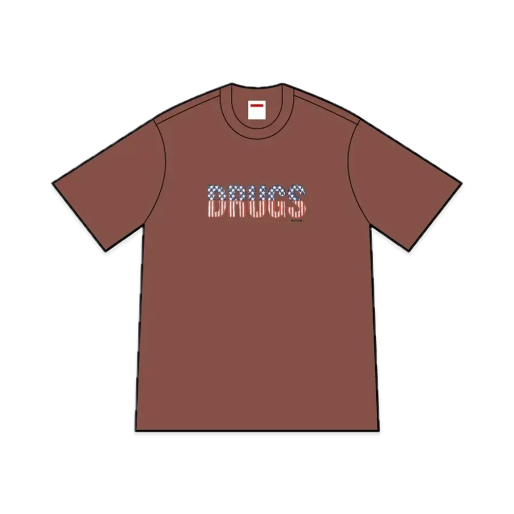 シュプリーム ドラッグ Tシャツ "ブラウン"